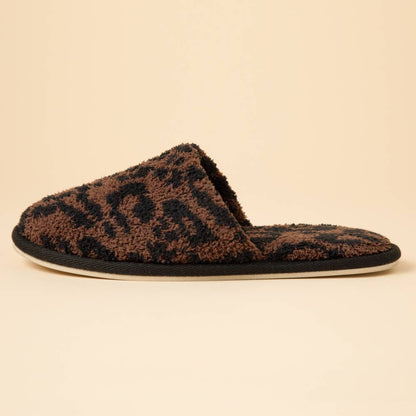 Marshmallow Cozy Lounge Leopard Slippers