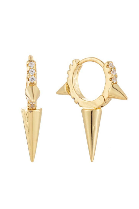 Spike Huggie Earrings