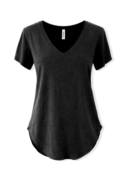 PREMIUM PLUNGE V-NECK SIDE SLIT TOP