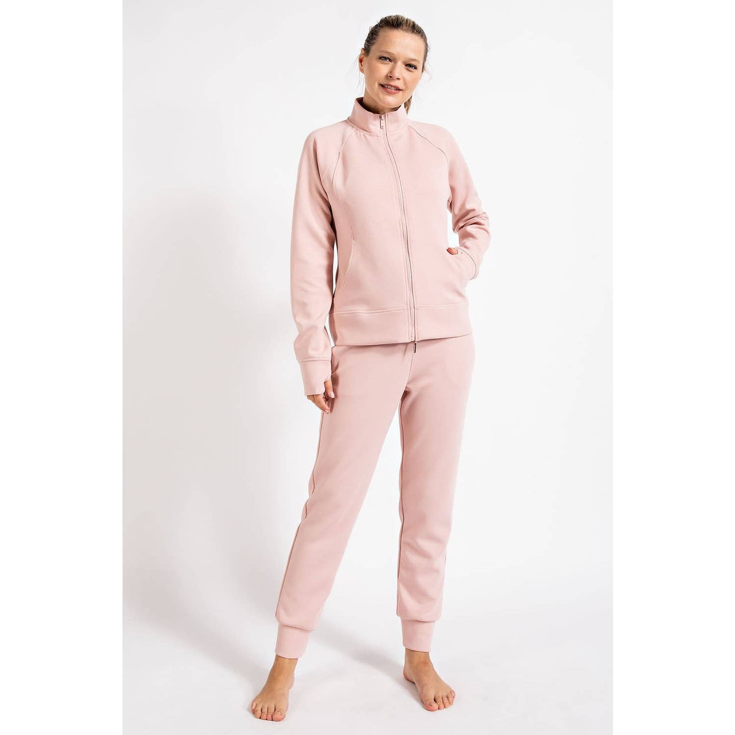 PONTI JACKET WITH POCKET: Charcoal / L