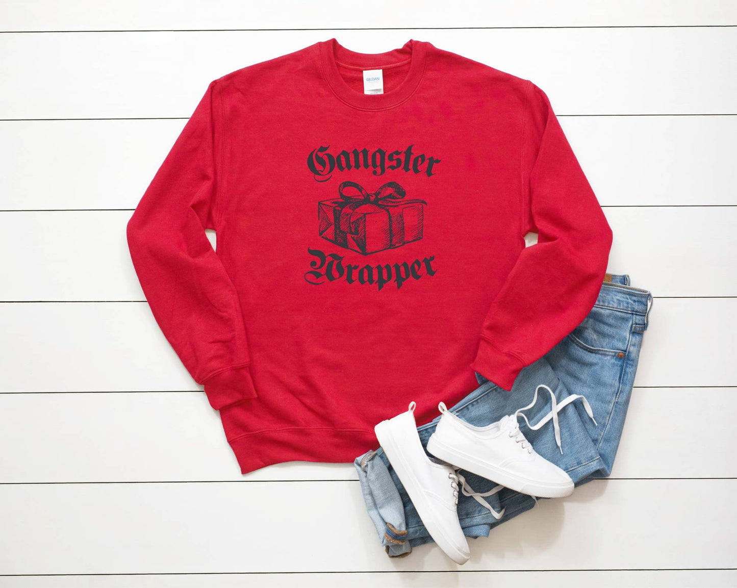 Christmas Sweatshirt - Funny Christmas Shirt - Holiday Sweat: Cardinal Red / S - Unisex