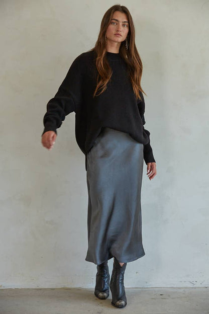 L5954 | MANHATTAN DREAM SKIRT: Black / Large