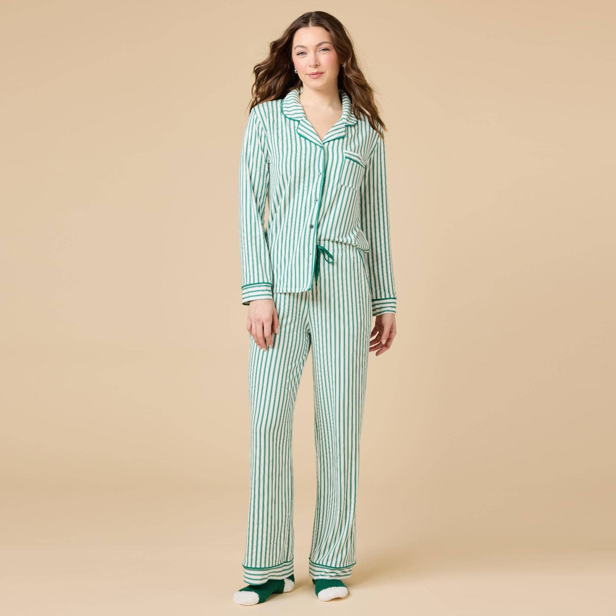 Sleep Soft Slim Notch Collar PJ Set in Prints and Solids