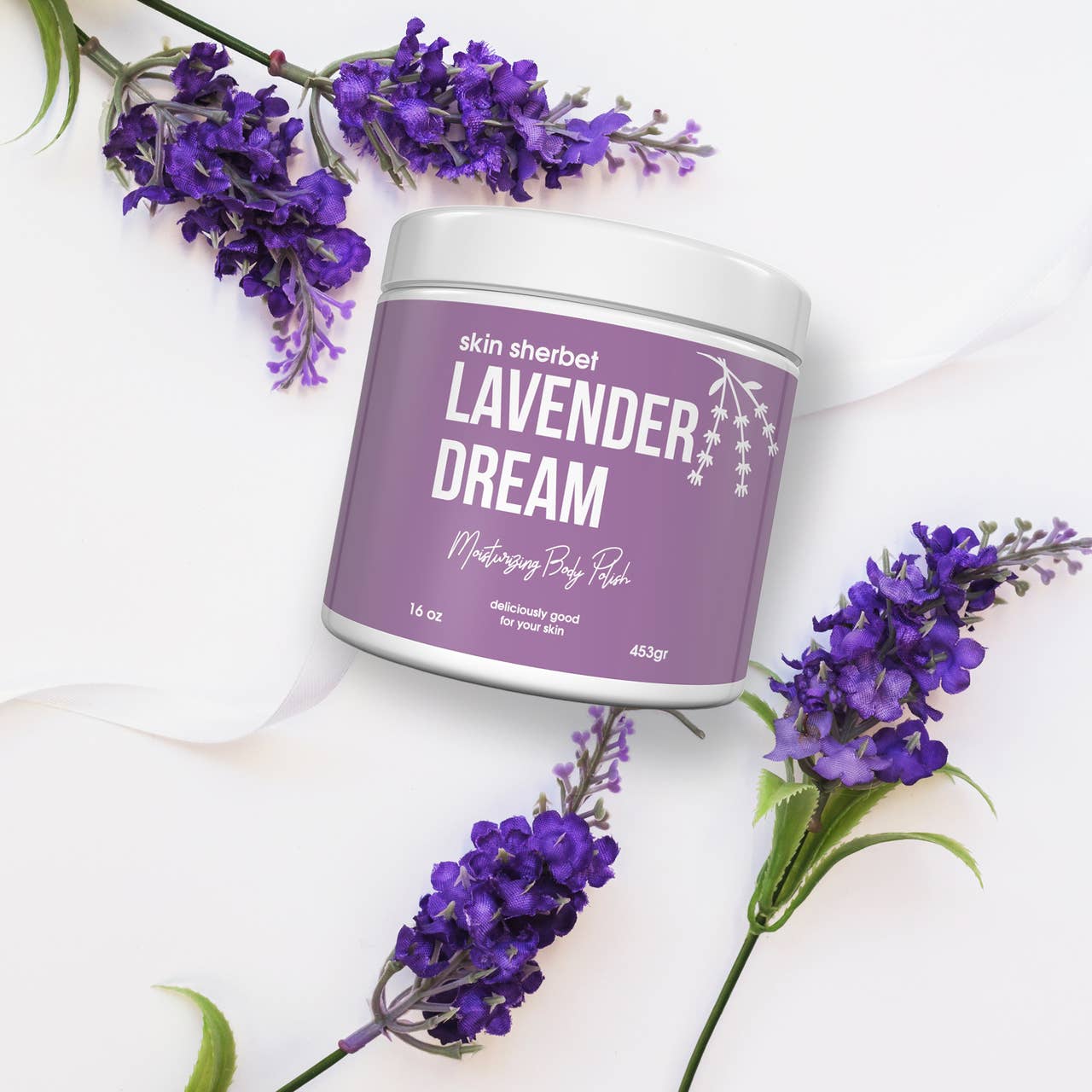 Skin Sherbet Lavender Dreams Body Polish Salt Scrub - 23oz