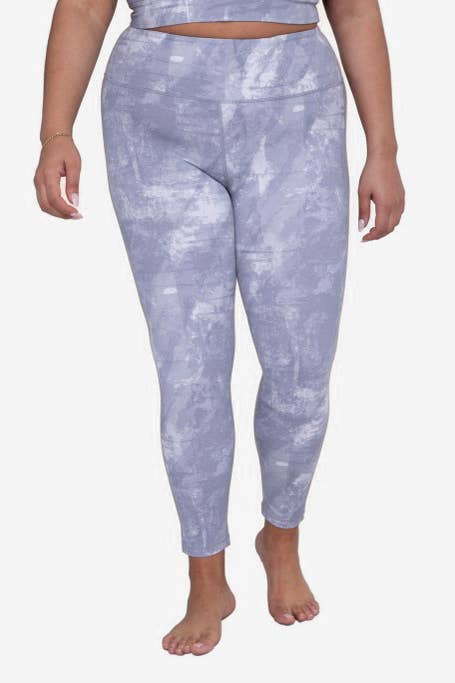 CURVY Concrete High-Waist Leggings: GREY / XL:1XL:2XL:3XL (2:2:1:1) a1263p