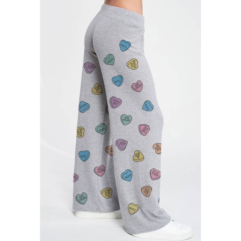 Heart Candy all over soft brushed loungewear set