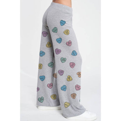 Heart Candy all over soft brushed loungewear set
