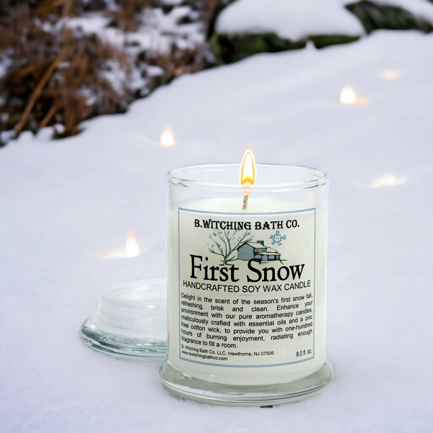 First Snow Soy Wax Apothecary Candles 8oz