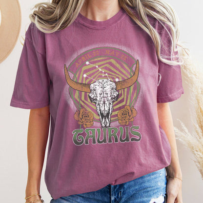 Taurus Zodiac Comfort Colors Tees, Horoscope, Astrology