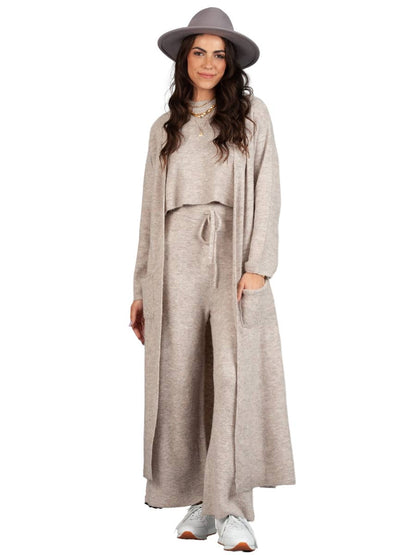 NYJ4164-AVERY SWEATER DUSTER-BLUSH SNOW: L