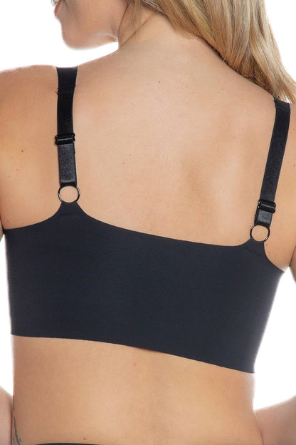 Foam Black / 1X Plunge Bra with Adjustable Straps: