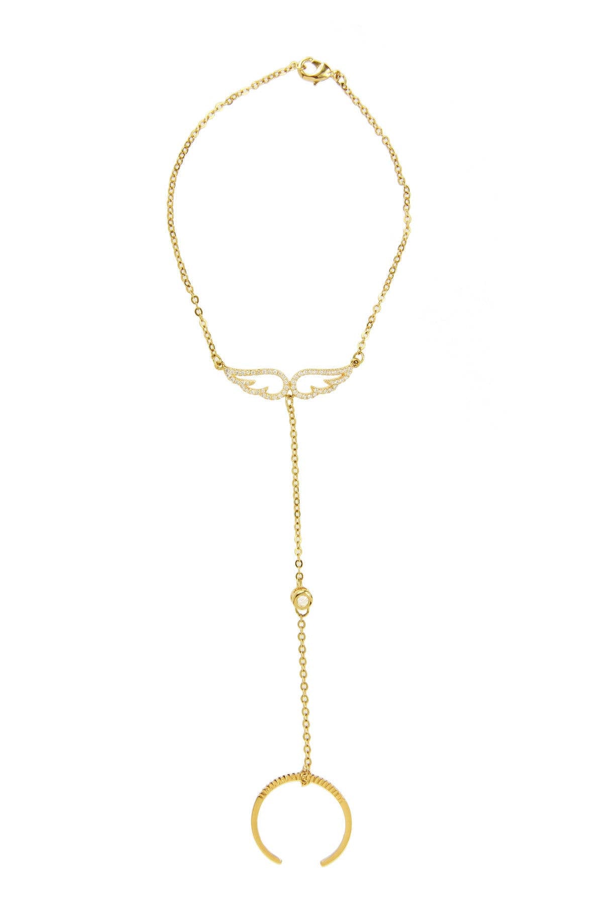 Saachi Angel Wing Ring Bracelet Set
