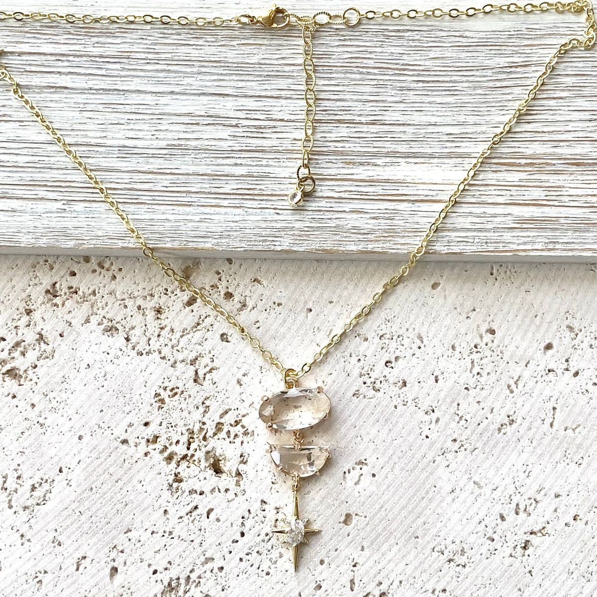 Star burst celestial boutique salon spa jewelry trendy layer