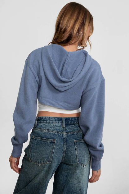 FREYA Sweater Knit Cardigan Fitted Ribbed Bolero