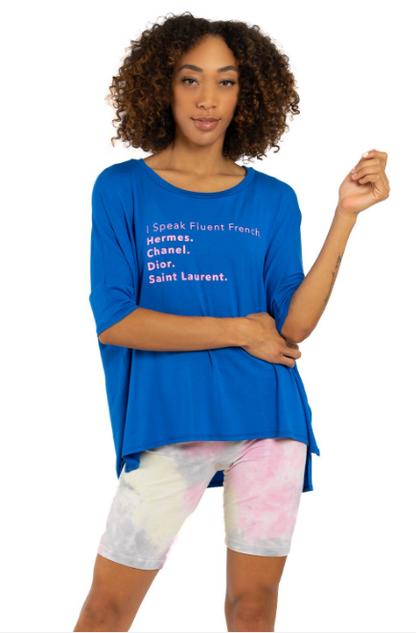 I Speak MIMI TEE - Fluent French: WHITE