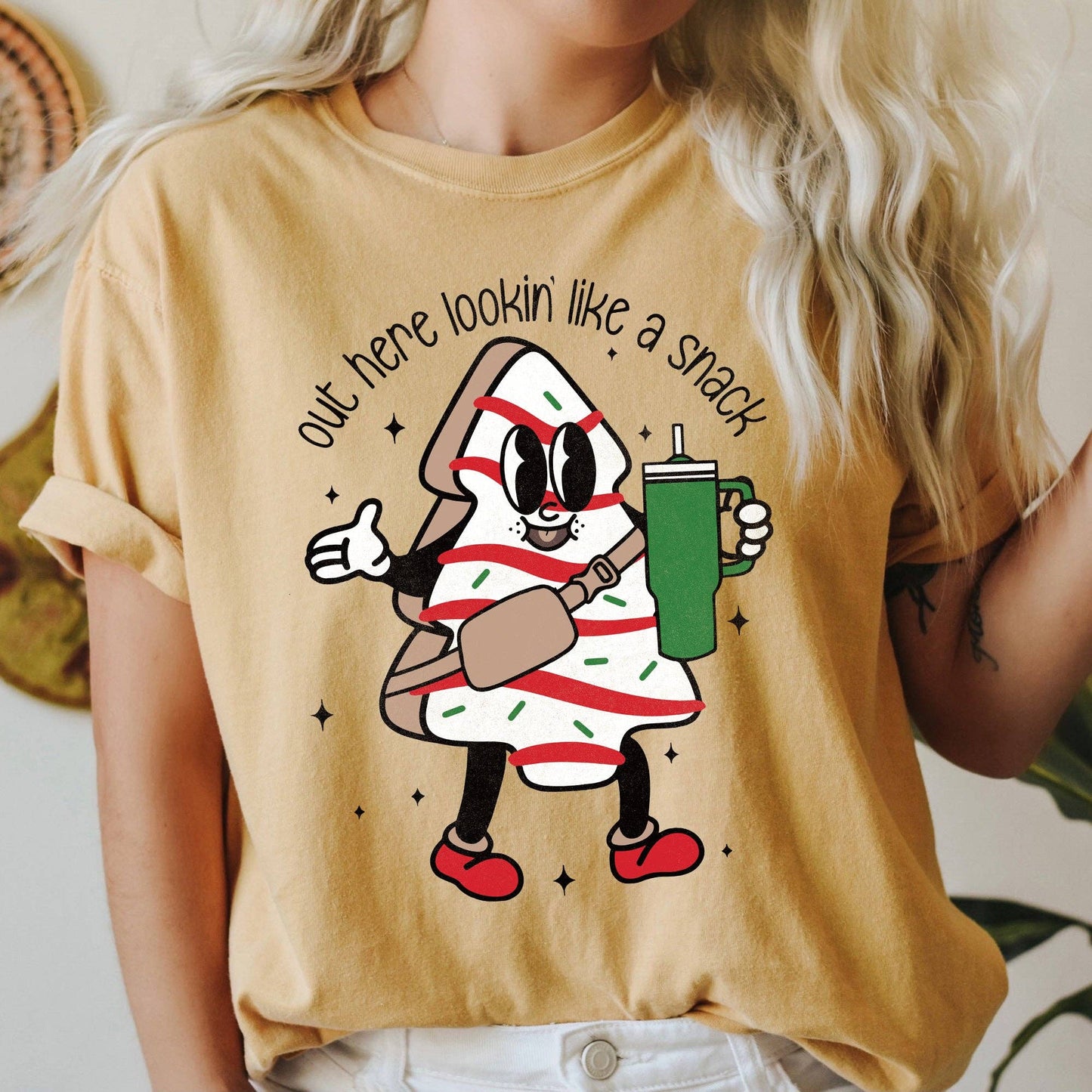 Out Here Looking Like A Snack, Christmas Tree, Bougie Tshirt