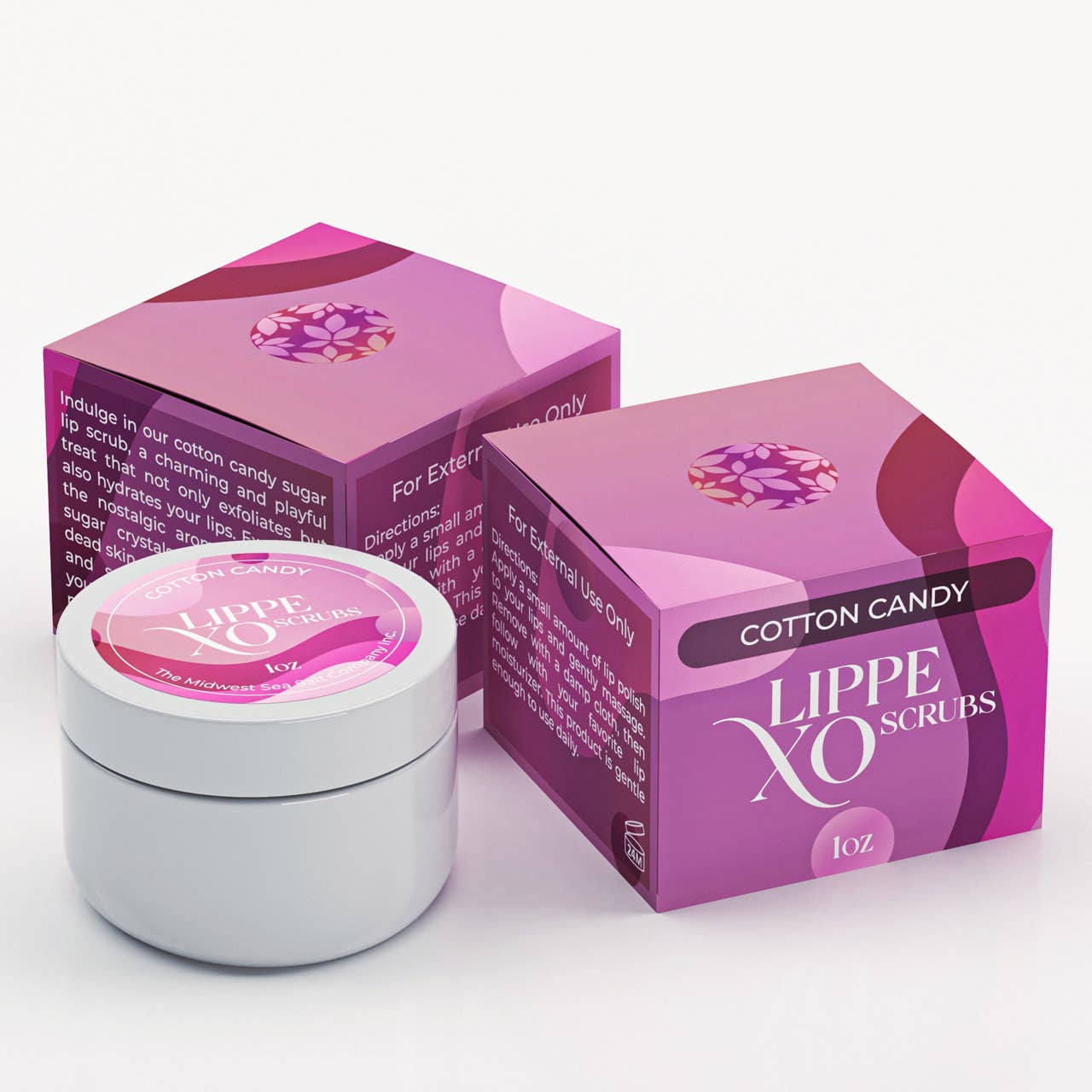 Cotton Candy Exfoliating Lip Scrub - Lippe XO