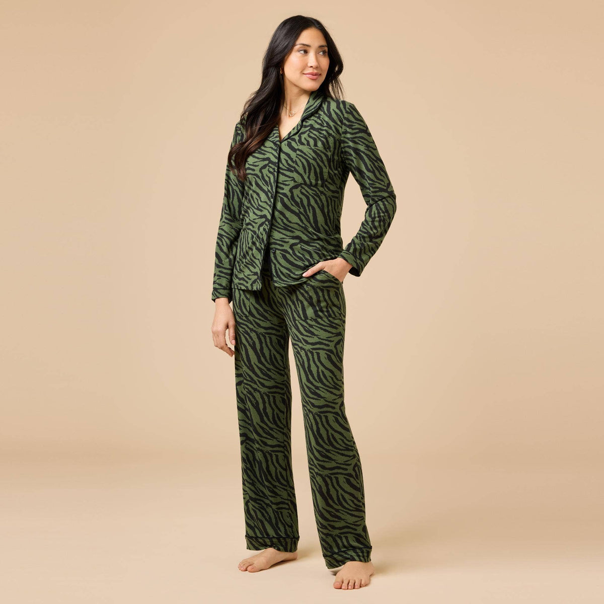 Sleep Soft Slim Notch Collar PJ Set in Prints and Solids