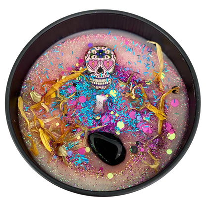 Sugar Skull Candle | Cinnamon, Vanilla & Orange | Halloween