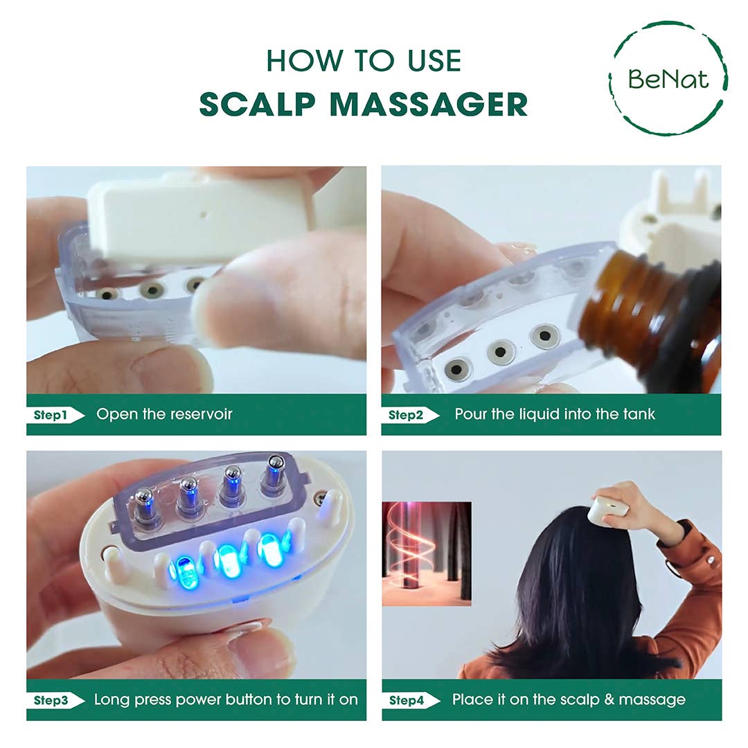 Electric Oil Applicator and Vibration Scalp Massager 2 in 1.