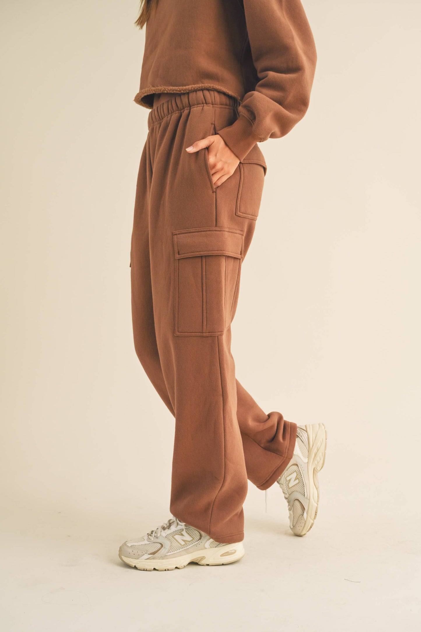 CARGO POCKET SWEATPANTS: BLACK /  S P3135ST