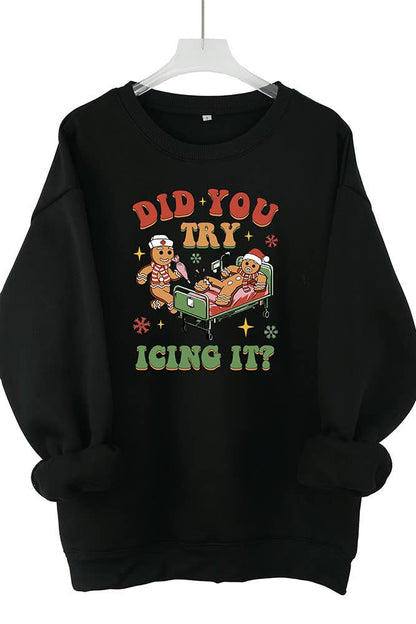Funny Cookies Xmas Graphic Sweatshirt STC366D15