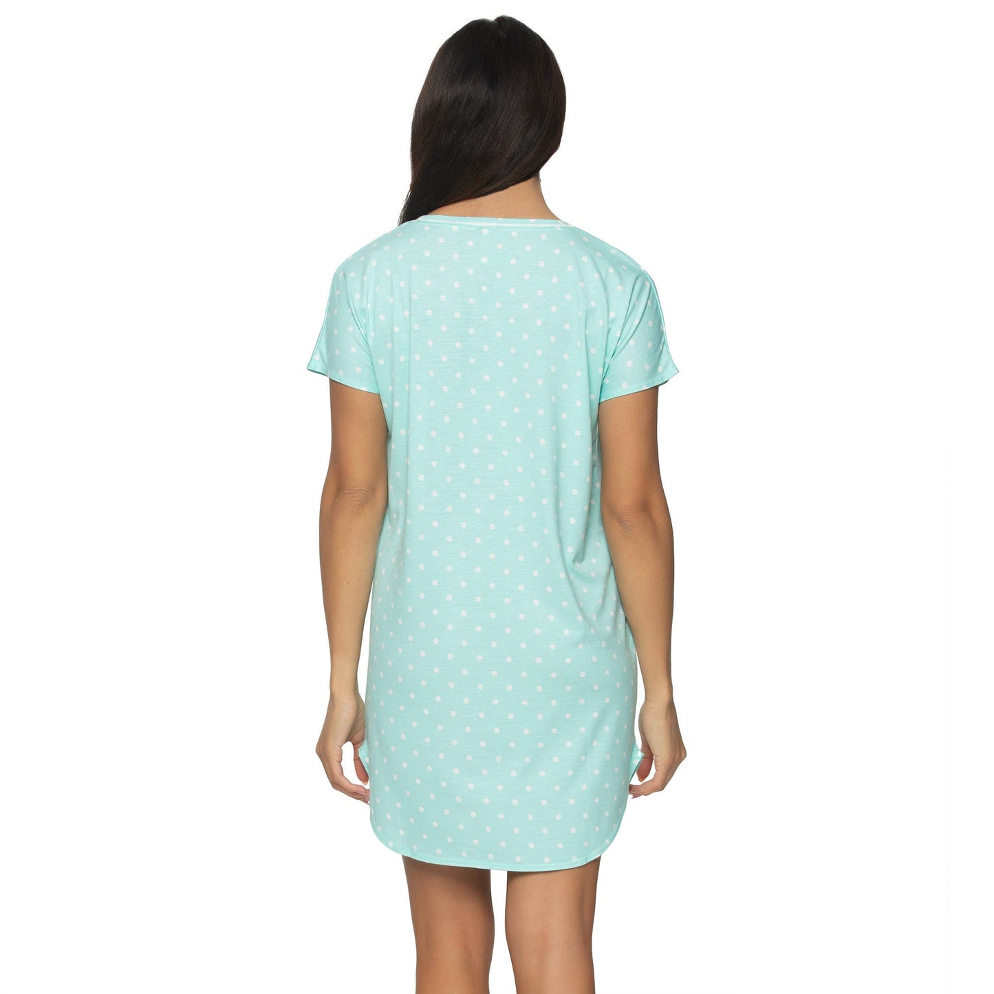 Jessie Stretch Jersey Dolman Sleep Shirt - Island Paradise: Island Paradise White Dots / M
