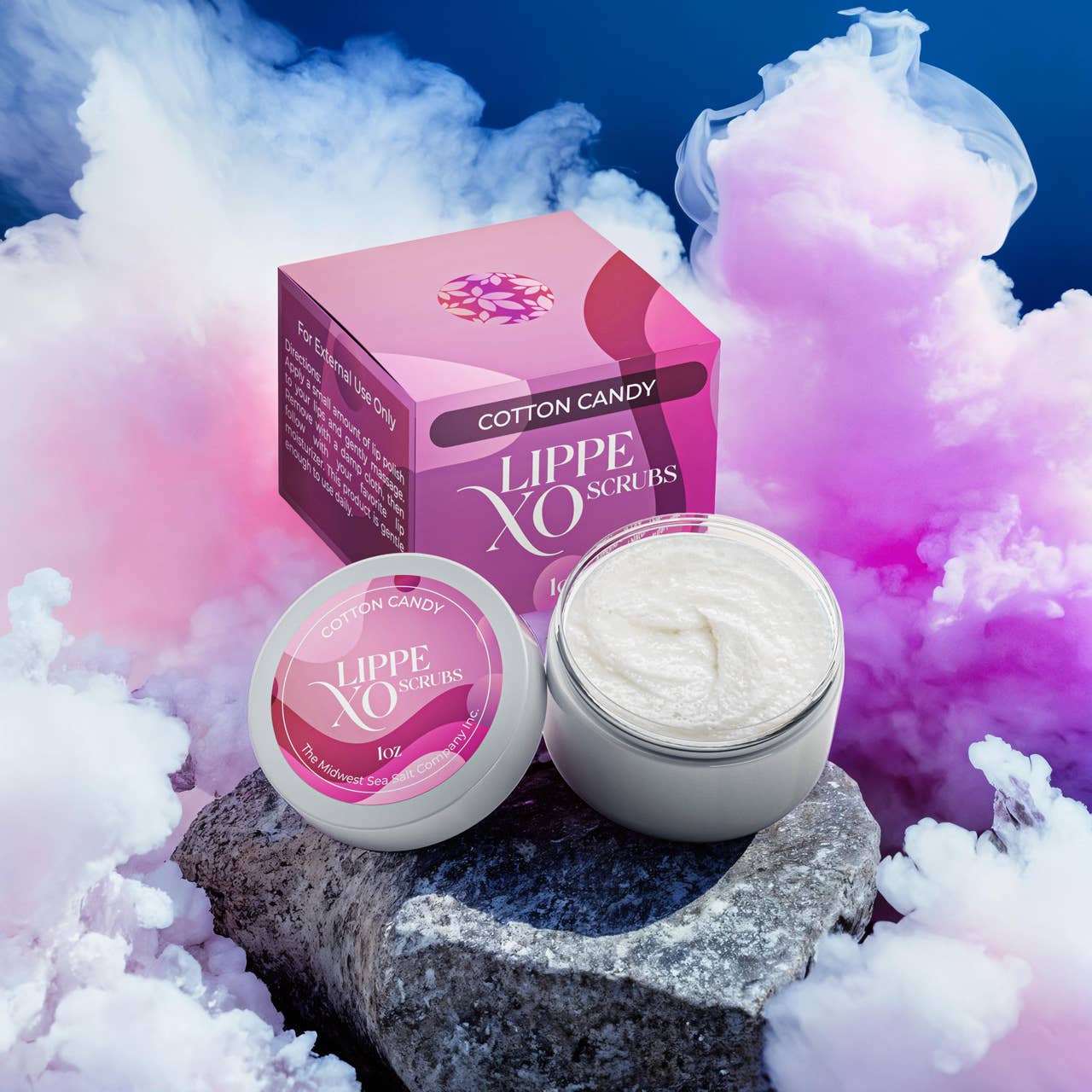 Cotton Candy Exfoliating Lip Scrub - Lippe XO