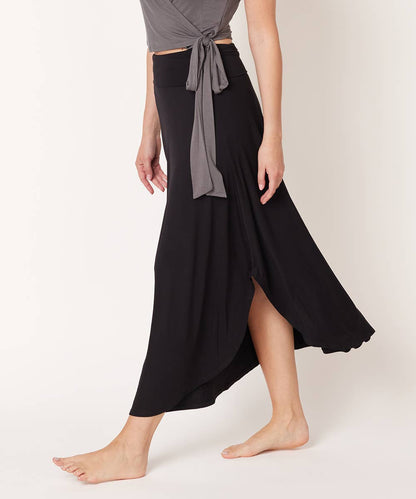 BAMBOO BAND WAIST MAXI SKIRT