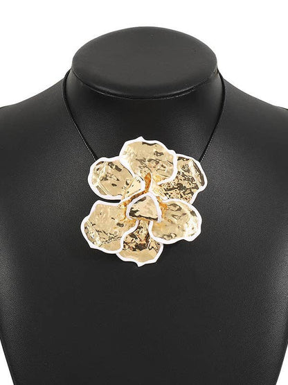 Flower Shape Tied Necklaces Accessories