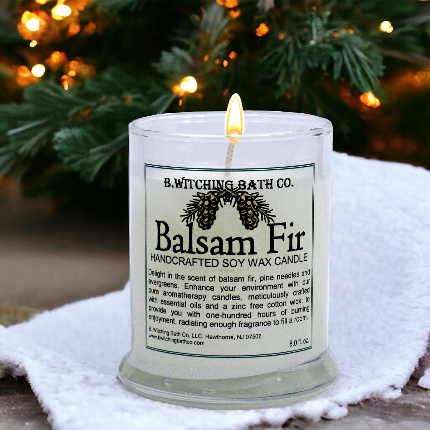 Balsam Fir Soy Wax Apothecary Candles 8oz