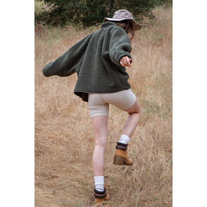 HEAVY FLEECE OUTDOOR JACKET: Olive / S