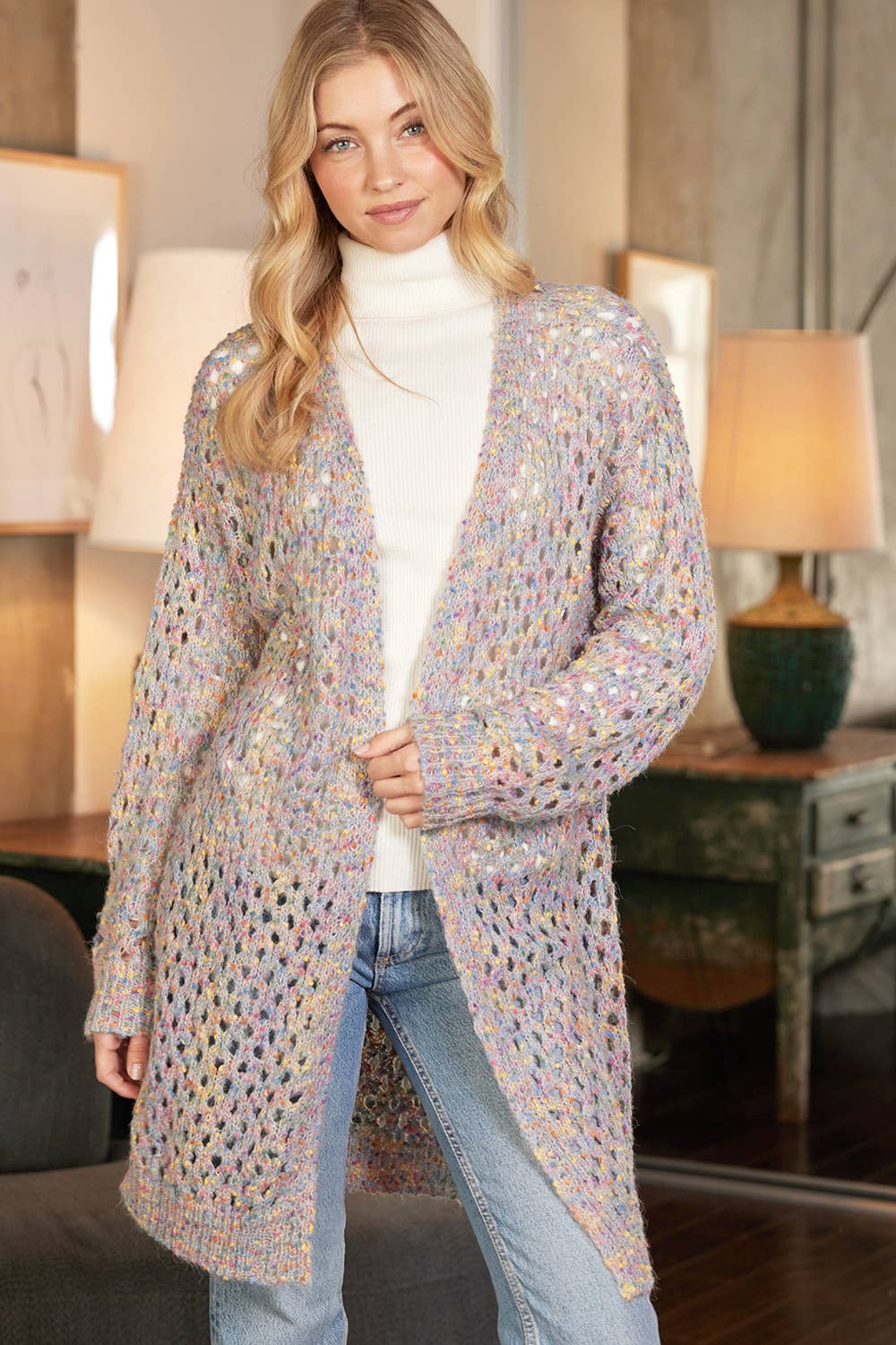OPEN KNIT CARDIGAN