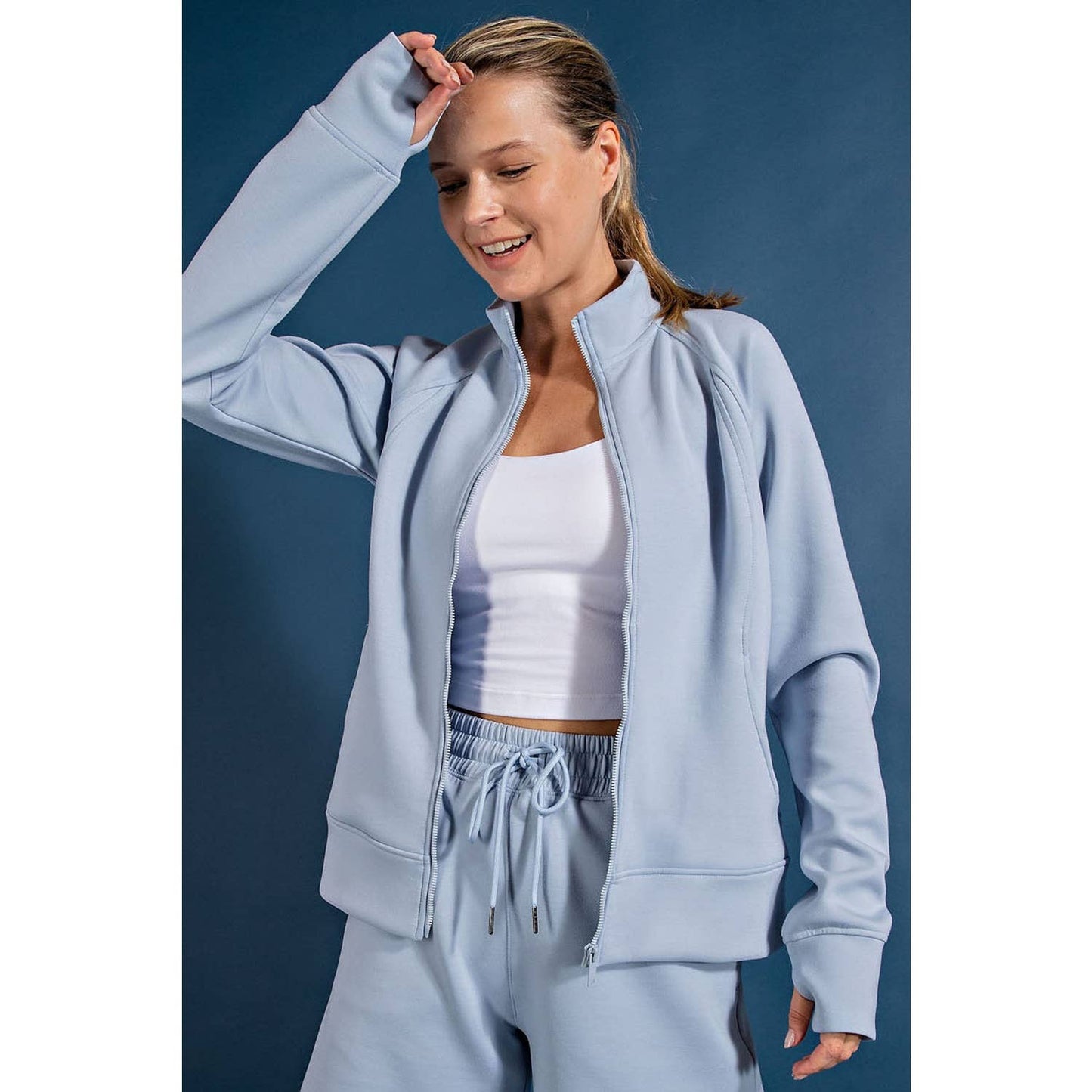 PONTI JACKET WITH POCKET: Charcoal / M