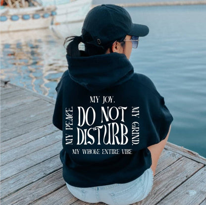 Do Not Disturb Black Hoodie: L