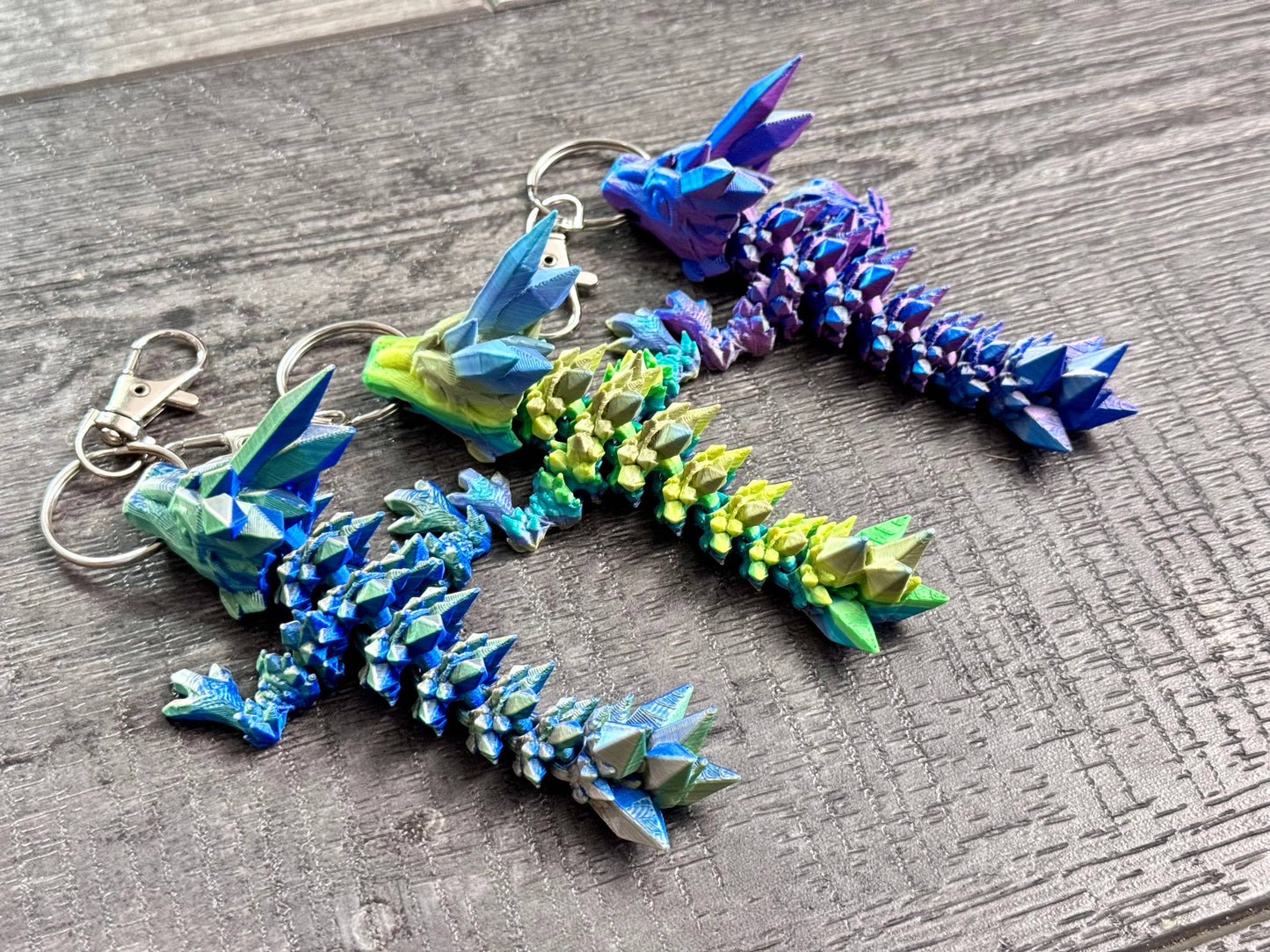 Crystal Dragon Keychain - 3D Printed