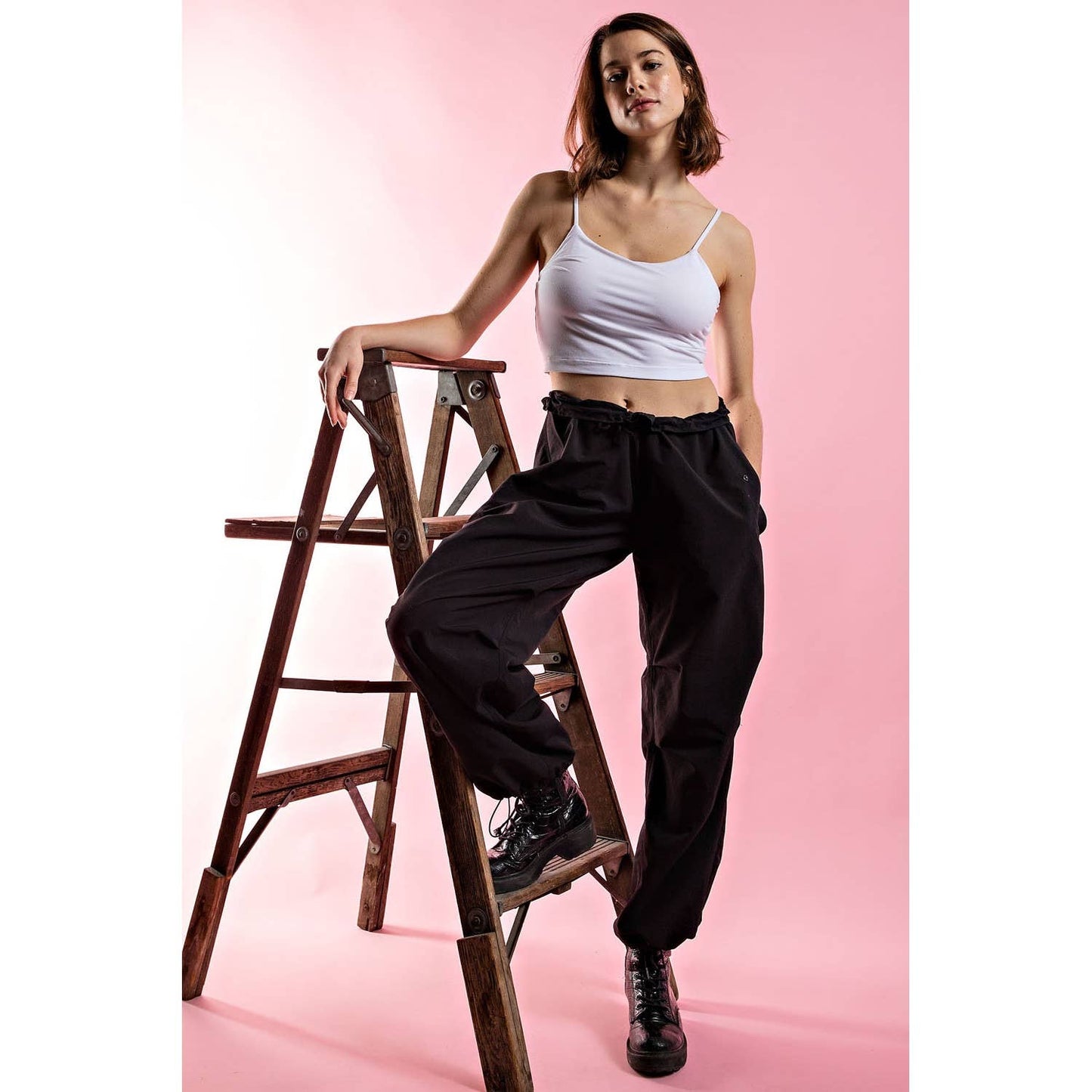 CARGO PANTS: Slate Blue / M NYLON TASLAN BALLON