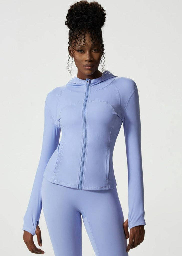 Hooded Zip Grey / Medium 6-8  Active Jacket: