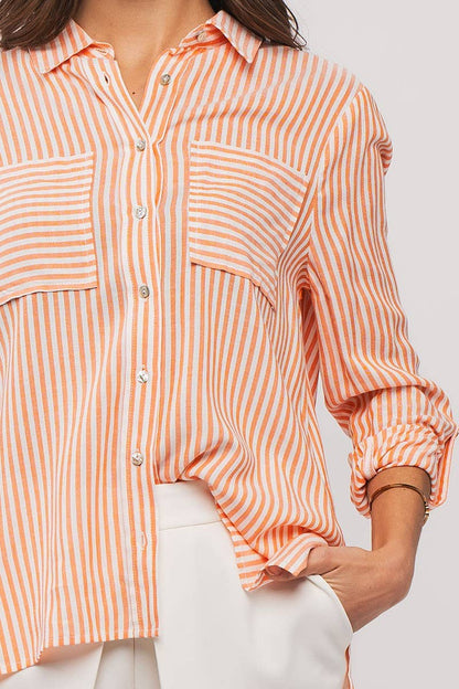 STRIPE BUTTON DOWN SHIRT