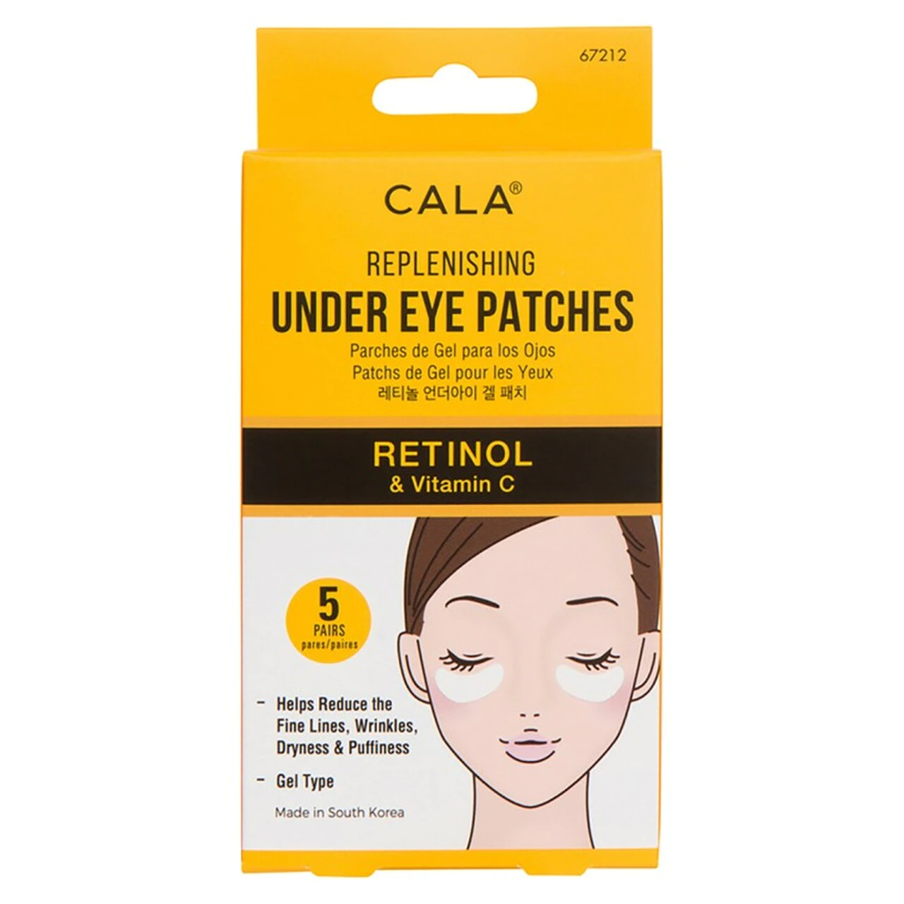 CALA Under Eye Patches (5 pairs/pack): Collagen & Hyaluronic Acid