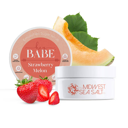 Hey, Babe Emulsified Sugar Scrub - Strawberry Melon - 8oz