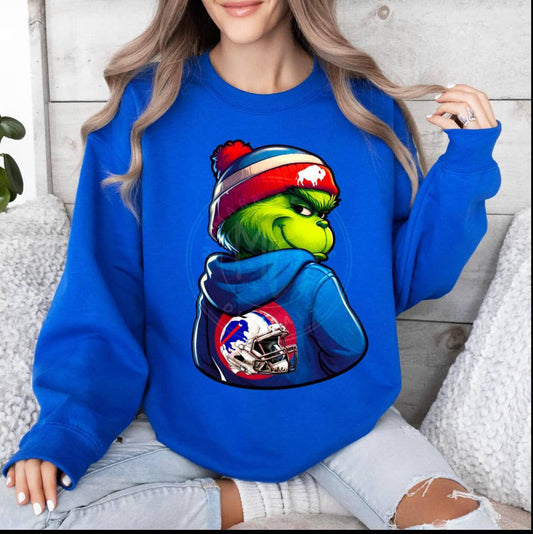 Grinch Buffalo Bills Crewneck: 3XL
