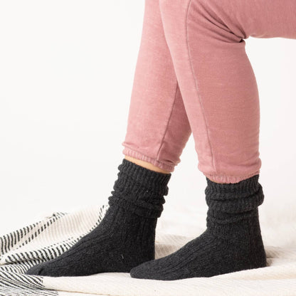 Essential Cable Knit Boot Sock: BLACK / B2210006B