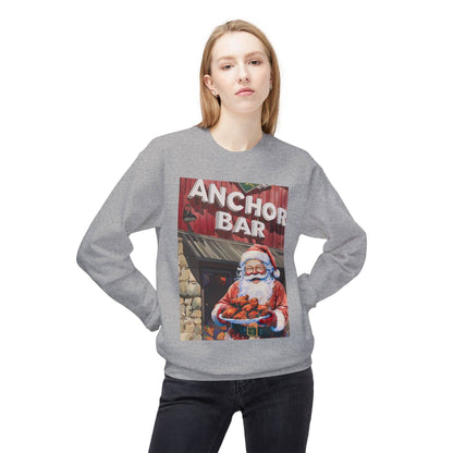 Santa with Wings at Anchor Bar Unisex Cozy Crewneck Sweatshirt