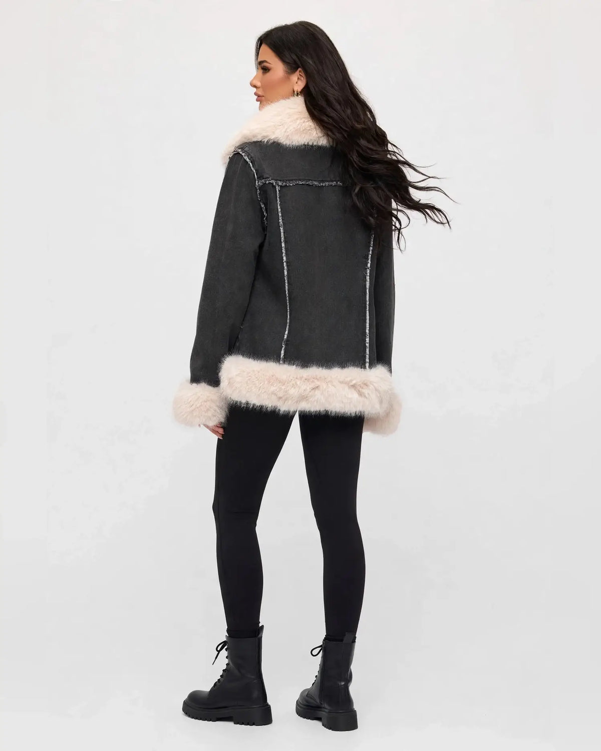 CLADC0012: Tundra Denim Luxury Coat