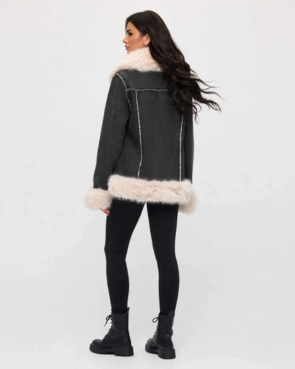 CLADC0012: Tundra Denim Luxury Coat