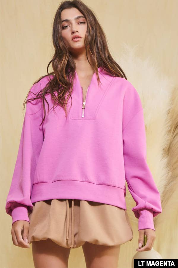 IT2154 Half Zip-up Scuba Sweatshirts