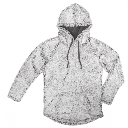 EC-4LP63 LADIES CLOUD SHERPA RAGLAN HOODIE: Charcoal / S