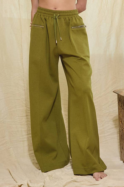 IP5462 Oversized Sweatsuit Pants With Zipper Pockets
