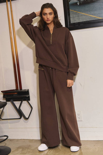IP5462 Oversized Sweatsuit Pants With Zipper Pockets